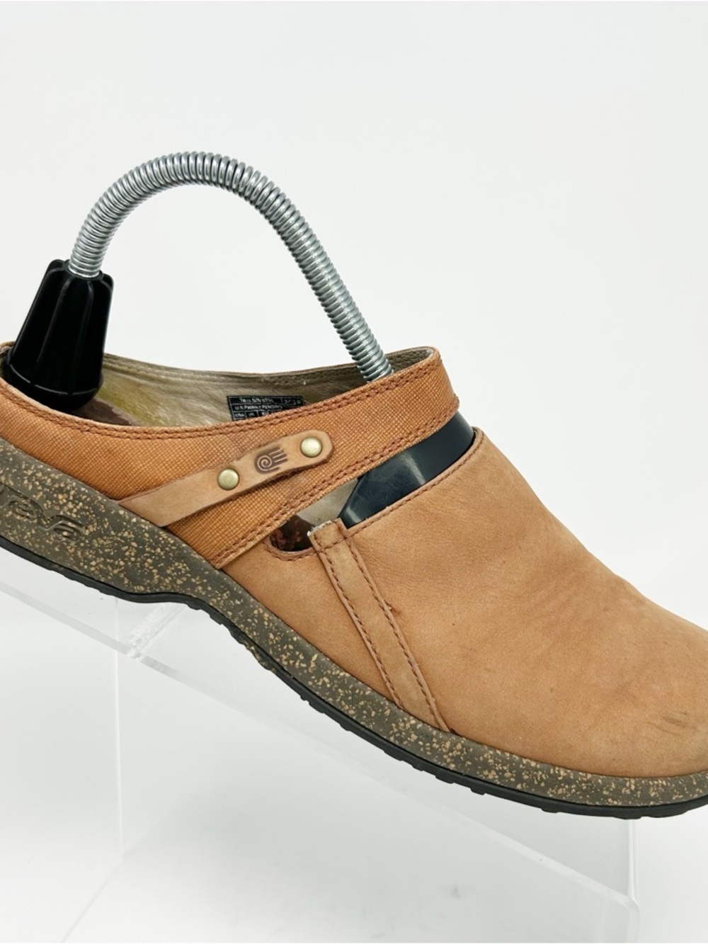 Teva Clog Mule Slip-On Shoes Orange Brown Closed Toe Cushioned Comfort Size 9